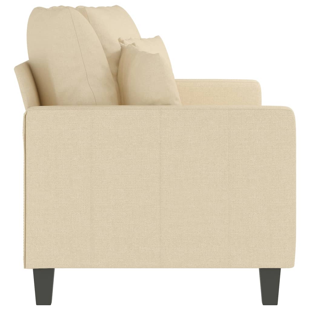 vidaXL Canapea cu 2 locuri, crem, 140 cm, material textil vidaXL Canapea cu 2 locuri, crem, 140 cm, material textil