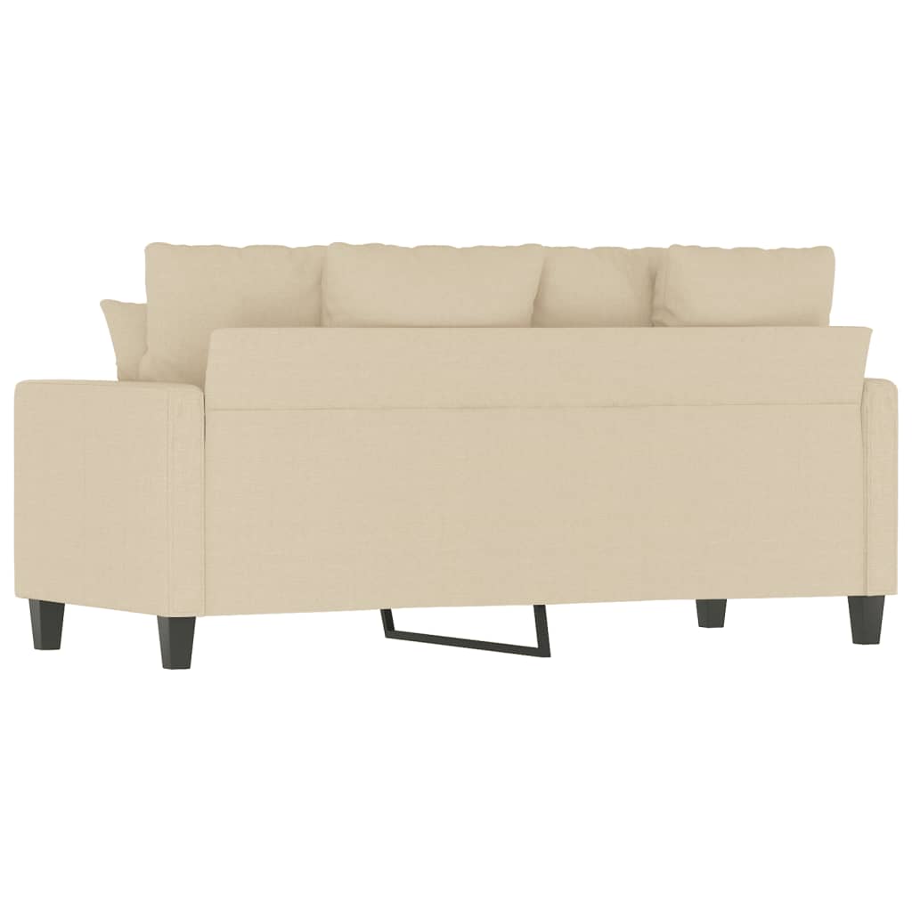 vidaXL Canapea cu 2 locuri, crem, 140 cm, material textil vidaXL Canapea cu 2 locuri, crem, 140 cm, material textil