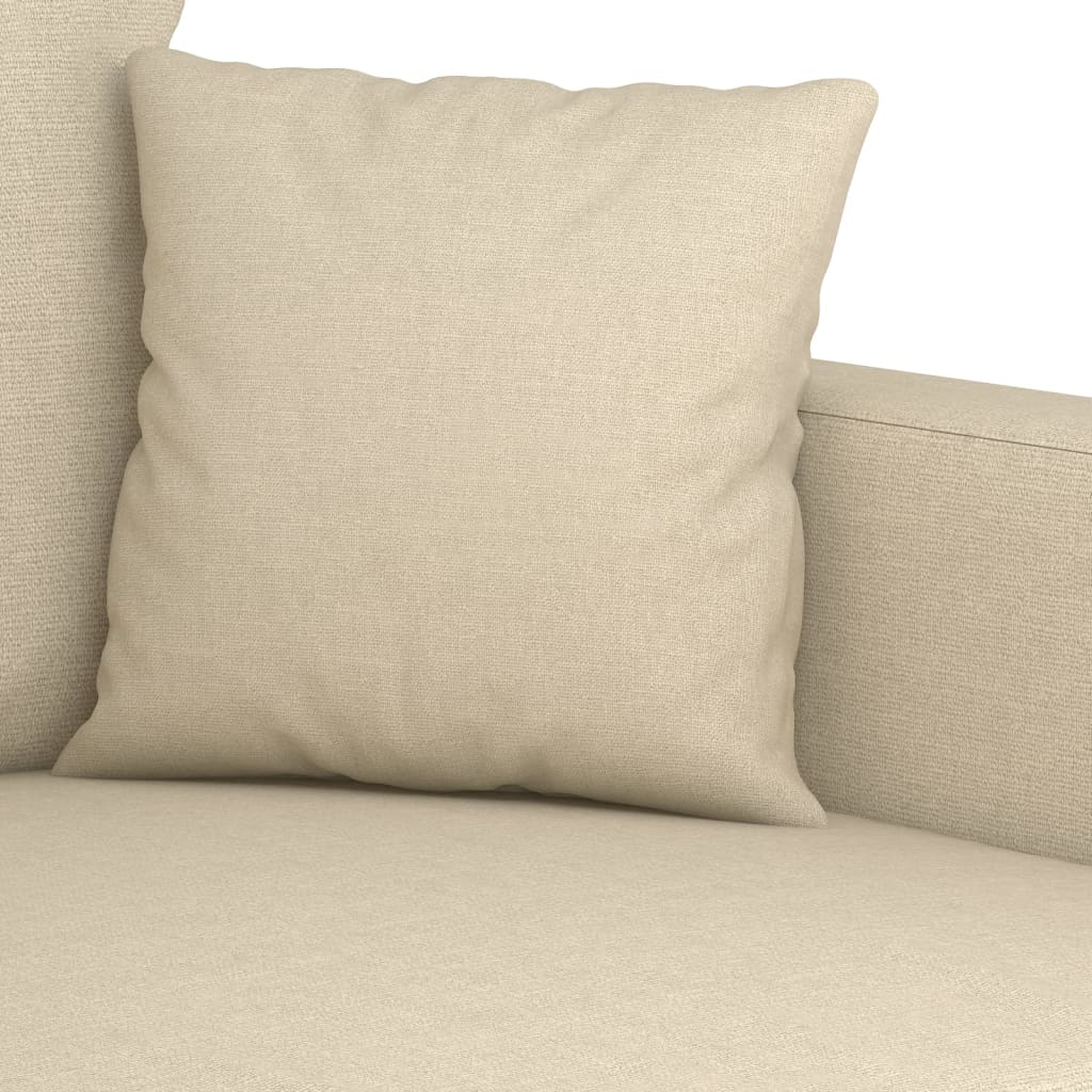vidaXL Canapea cu 2 locuri, crem, 140 cm, material textil vidaXL Canapea cu 2 locuri, crem, 140 cm, material textil