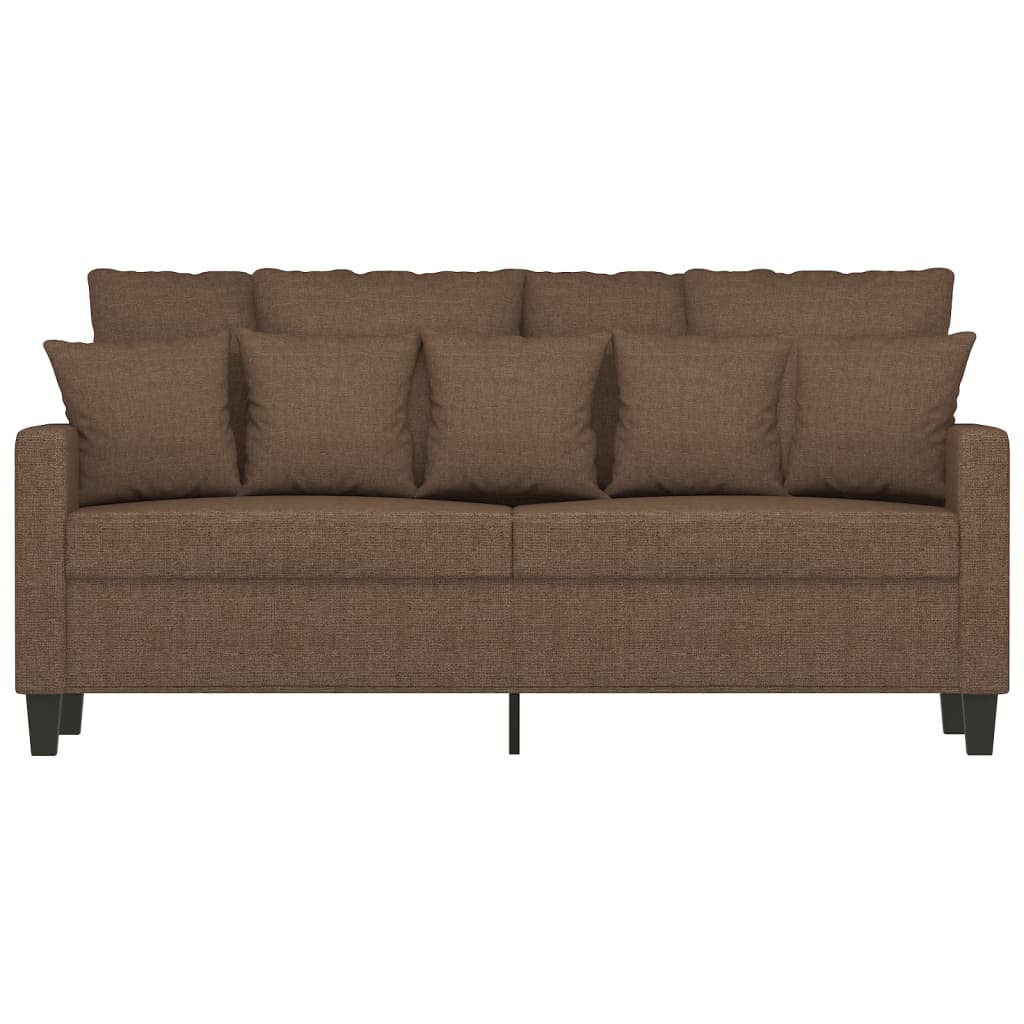 vidaXL Canapea cu 2 locuri, maro, 140 cm, material textil