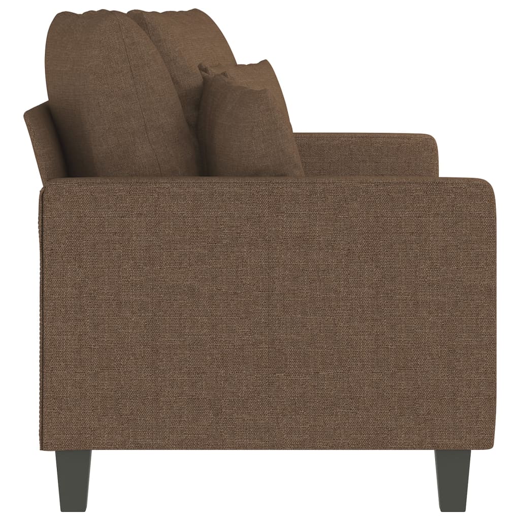 vidaXL Canapea cu 2 locuri, maro, 140 cm, material textil