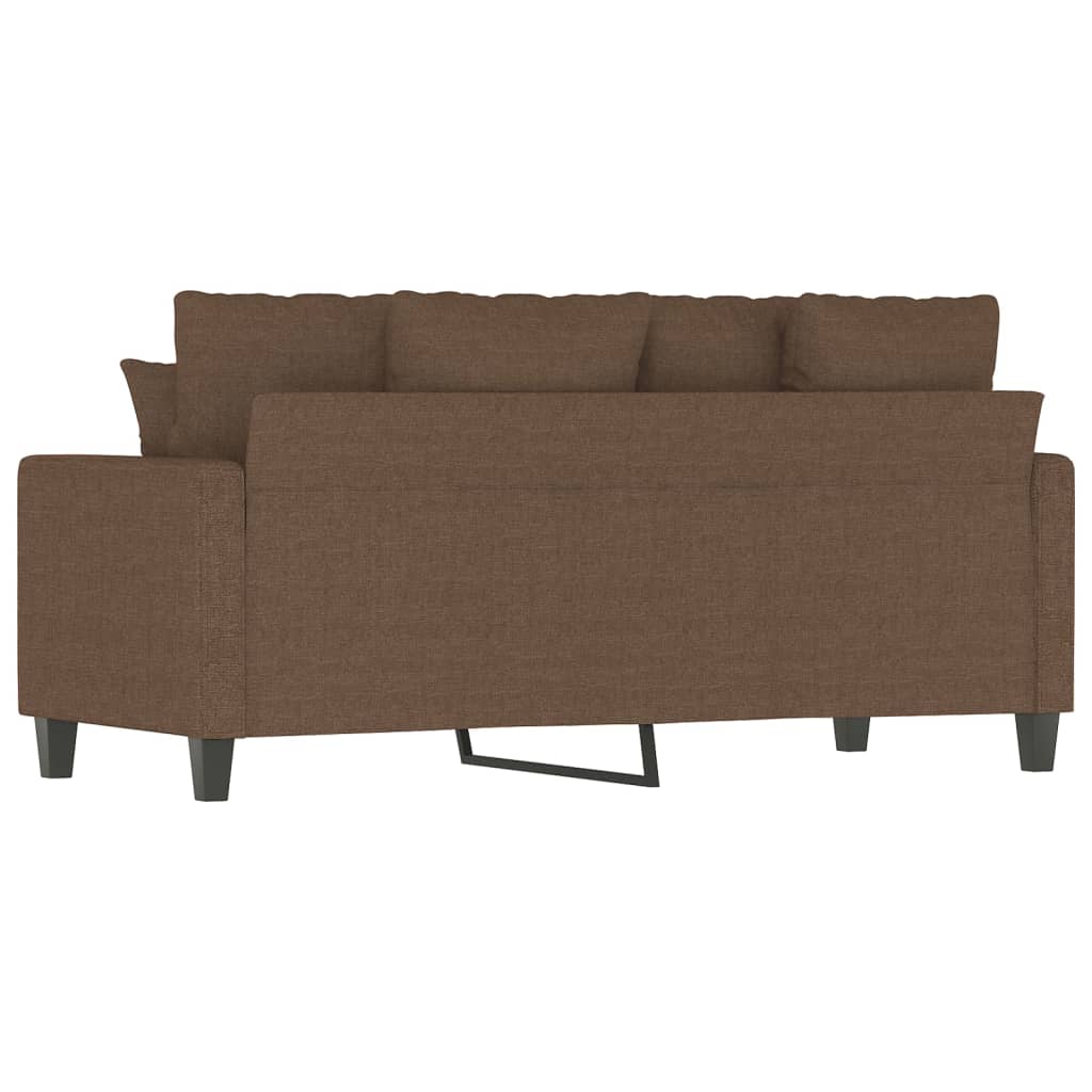 vidaXL Canapea cu 2 locuri, maro, 140 cm, material textil