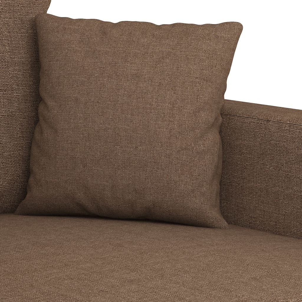vidaXL Canapea cu 2 locuri, maro, 140 cm, material textil