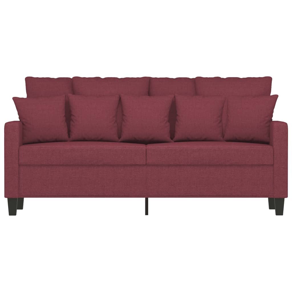 vidaXL Canapea cu 2 locuri, roșu vin, 140 cm, material textil