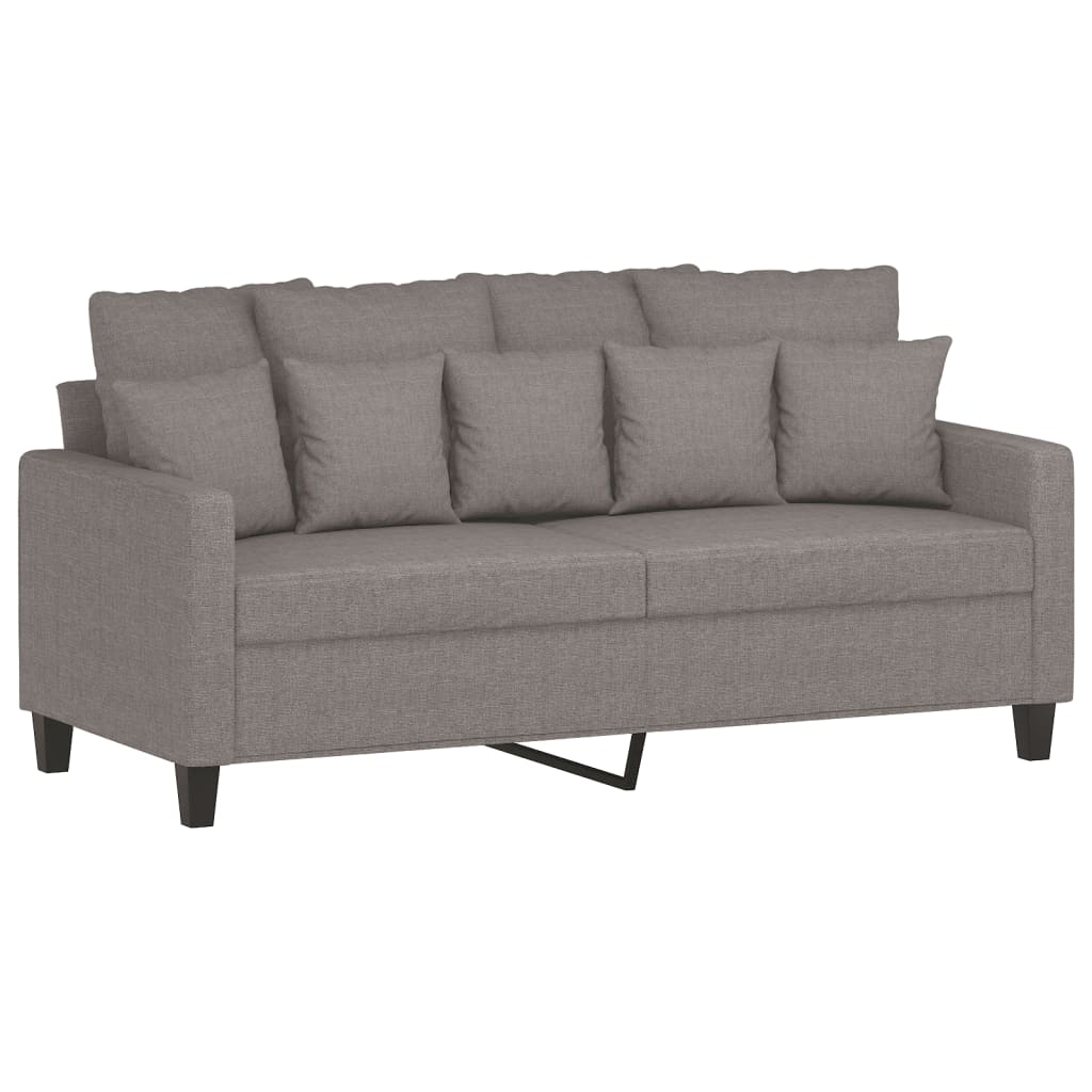 vidaXL Canapea cu 2 locuri, gri taupe, 140 cm, material textil