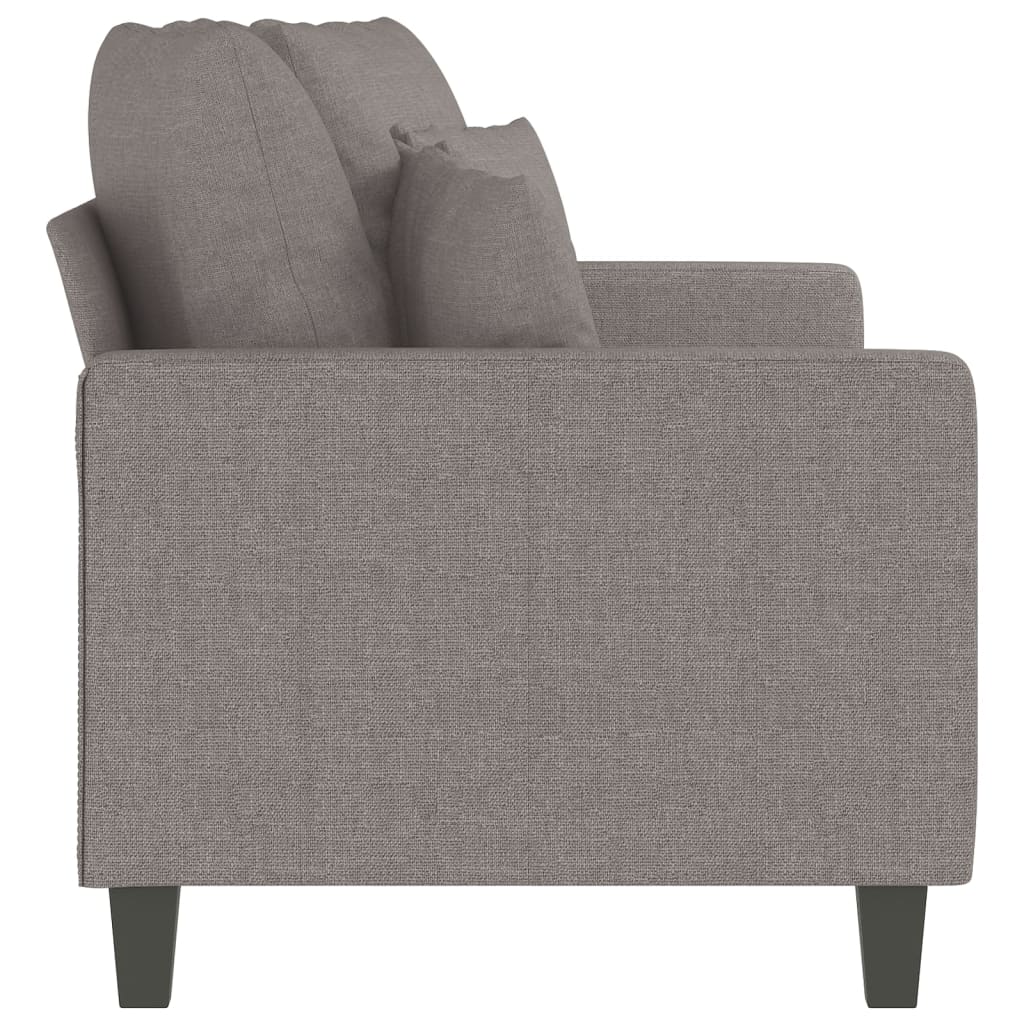 vidaXL Canapea cu 2 locuri, gri taupe, 140 cm, material textil
