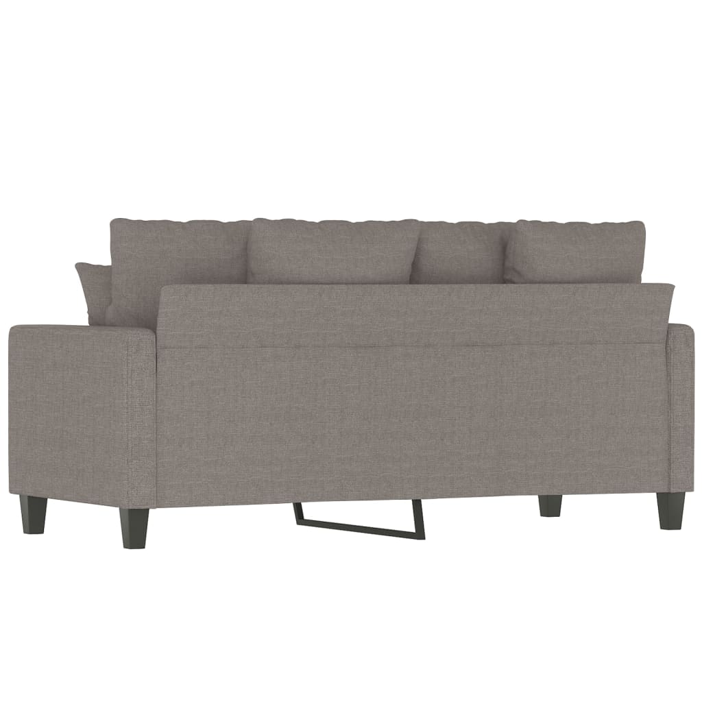 vidaXL Canapea cu 2 locuri, gri taupe, 140 cm, material textil