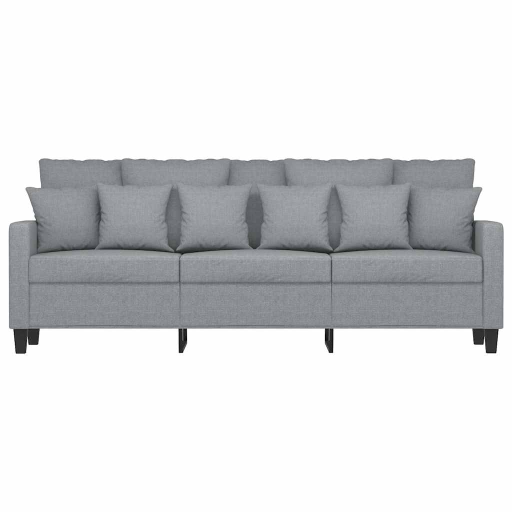 vidaXL Canapea cu 3 locuri, gri deschis, material 180CM textil vidaXL Canapea cu 3 locuri, gri deschis, material 180CM textil