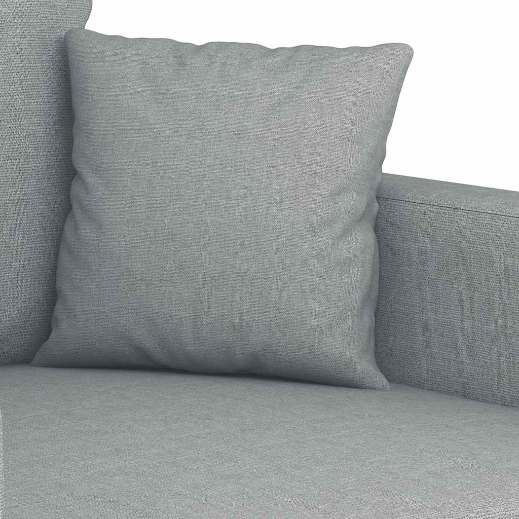 vidaXL Canapea cu 3 locuri, gri deschis, material 180CM textil vidaXL Canapea cu 3 locuri, gri deschis, material 180CM textil