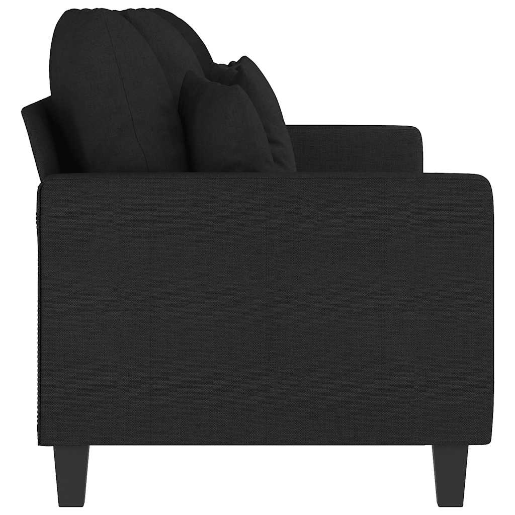 vidaXL Canapea cu 3 locuri, negru, 180 cm, material textil