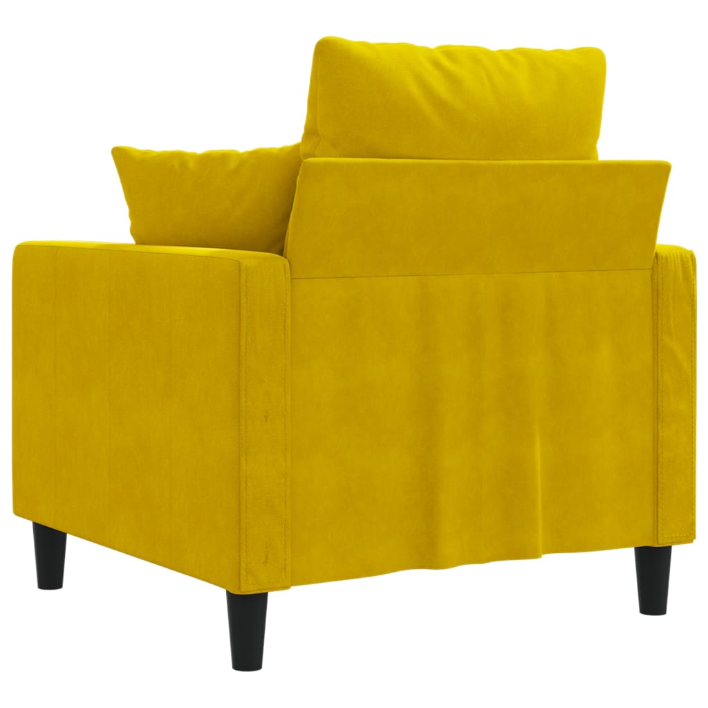 vidaXL Canapea de o persoană, galben, 60 cm, catifea vidaXL Canapea de o persoană, galben, 60 cm, catifea