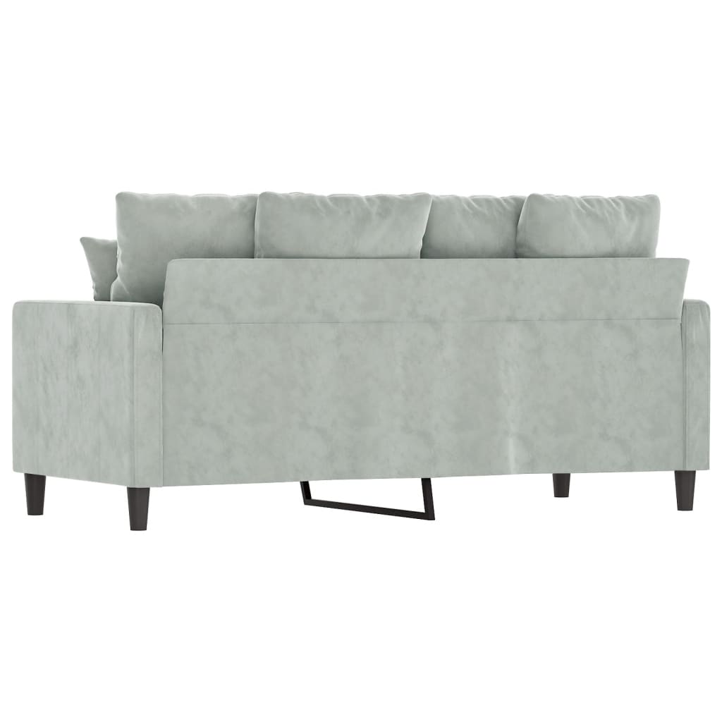vidaXL Canapea cu 2 locuri, gri deschis, 140 cm, catifea vidaXL Canapea cu 2 locuri, gri deschis, 140 cm, catifea