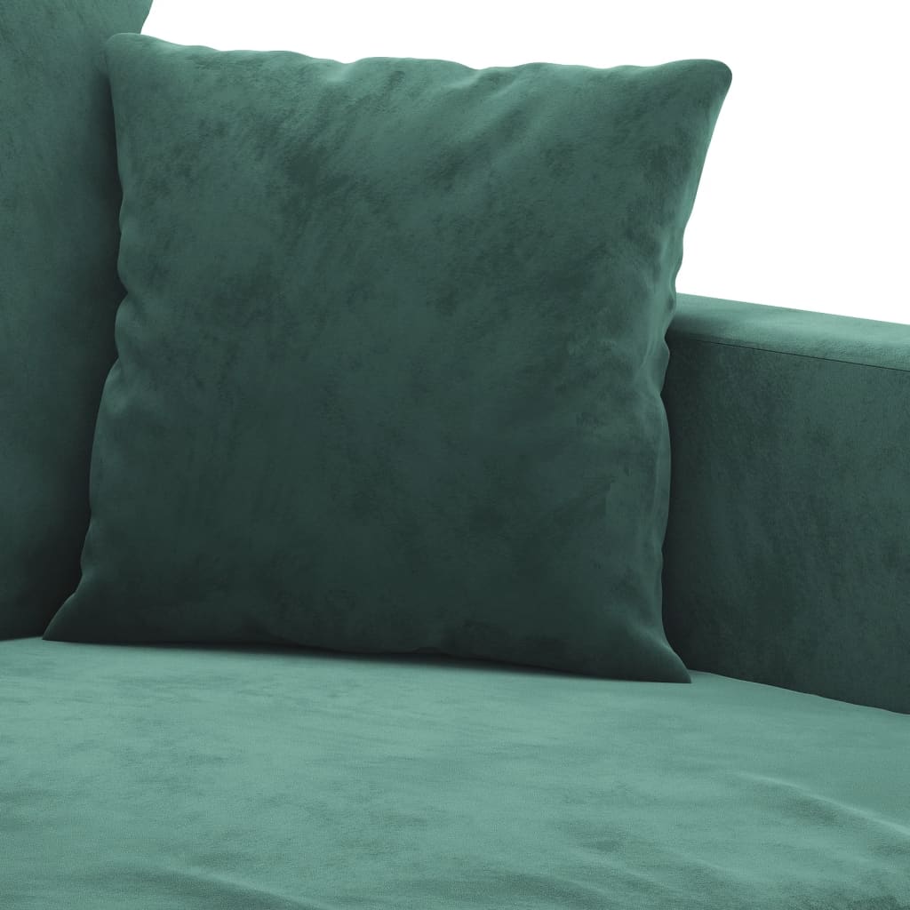 vidaXL Canapea cu 2 locuri, verde închis, 140 cm, catifea