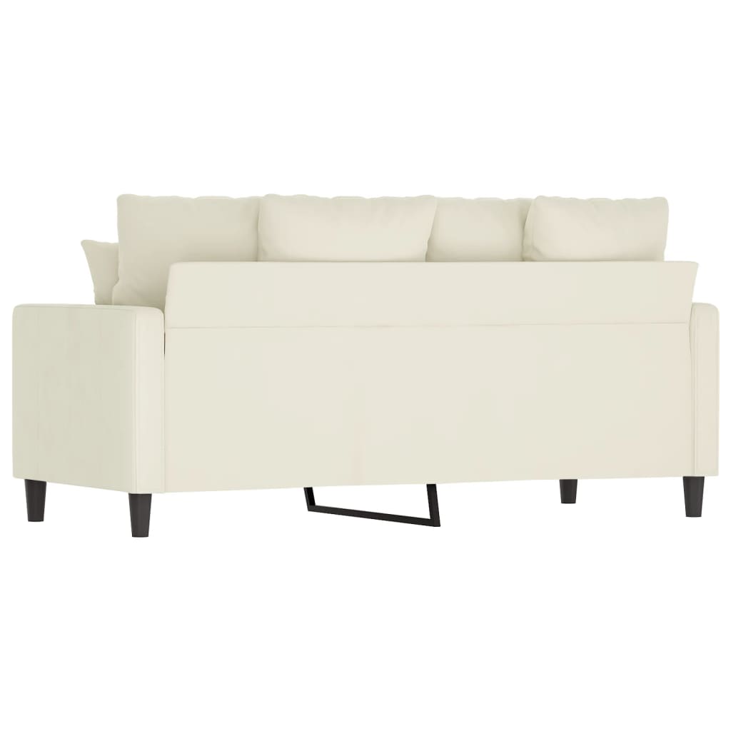 vidaXL Canapea cu 2 locuri, crem, 140 cm, catifea vidaXL Canapea cu 2 locuri, crem, 140 cm, catifea