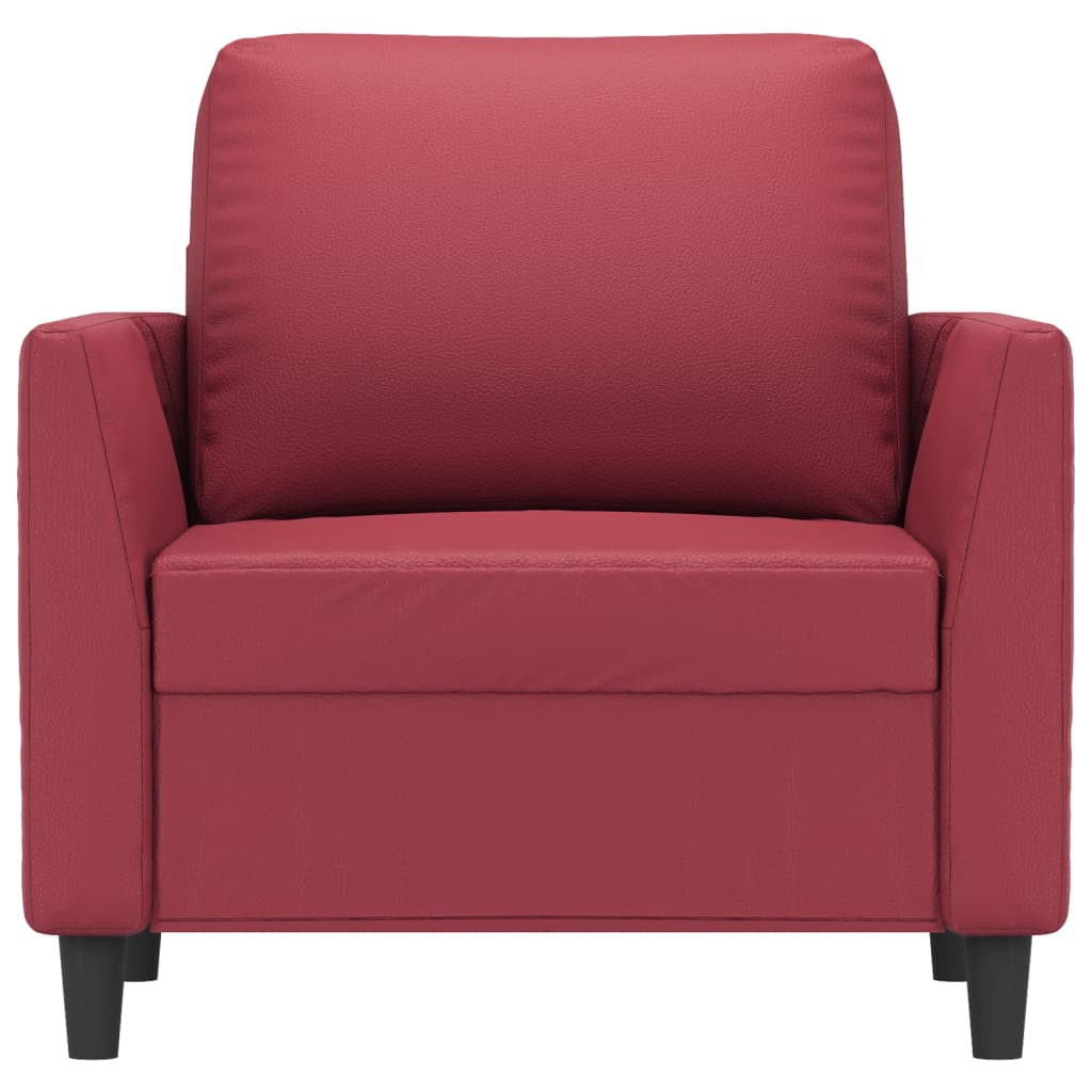 vidaXL Canapea de o persoană, roșu vin, 60 cm, piele ecologică vidaXL Canapea de o persoană, roșu vin, 60 cm, piele ecologică