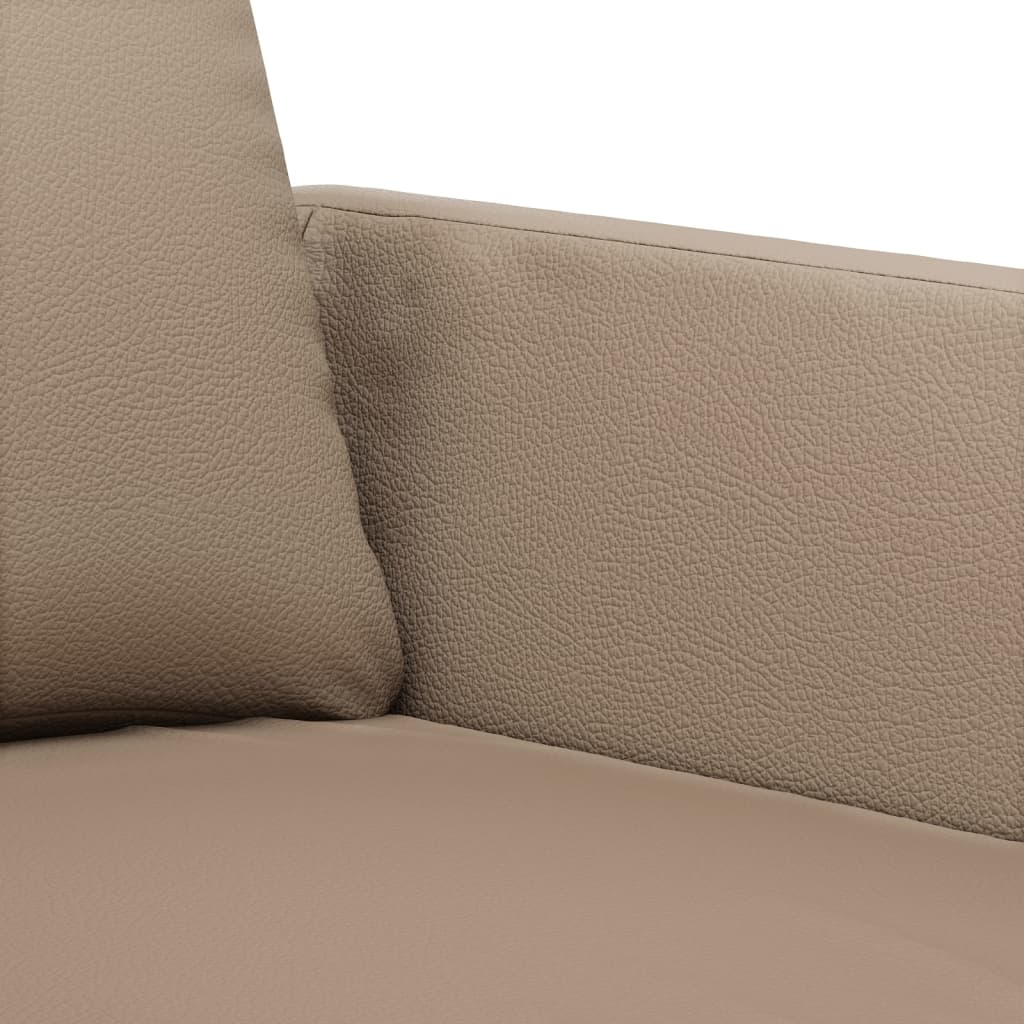 vidaXL Canapea de o persoană, cappuccino, 60 cm, piele ecologică