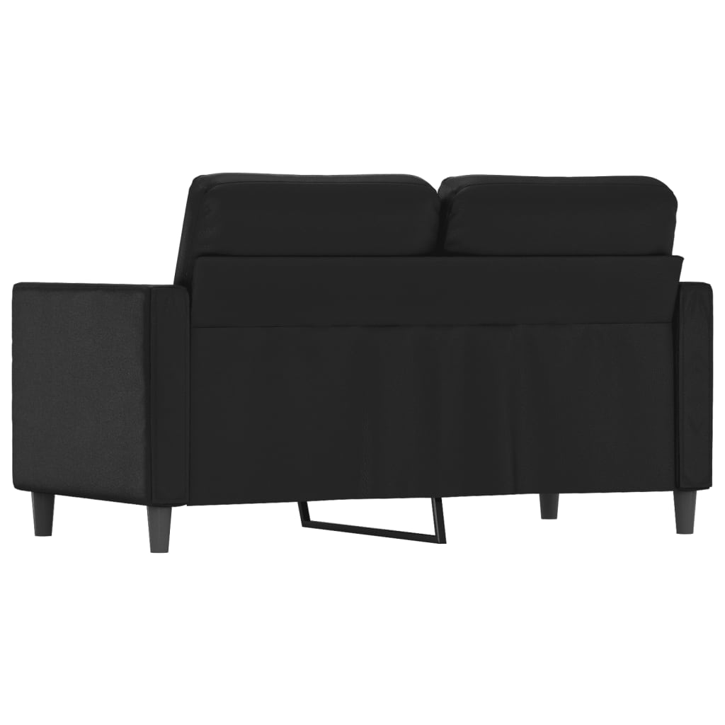 vidaXL Canapea cu 2 locuri, negru, 120 cm, piele ecologică