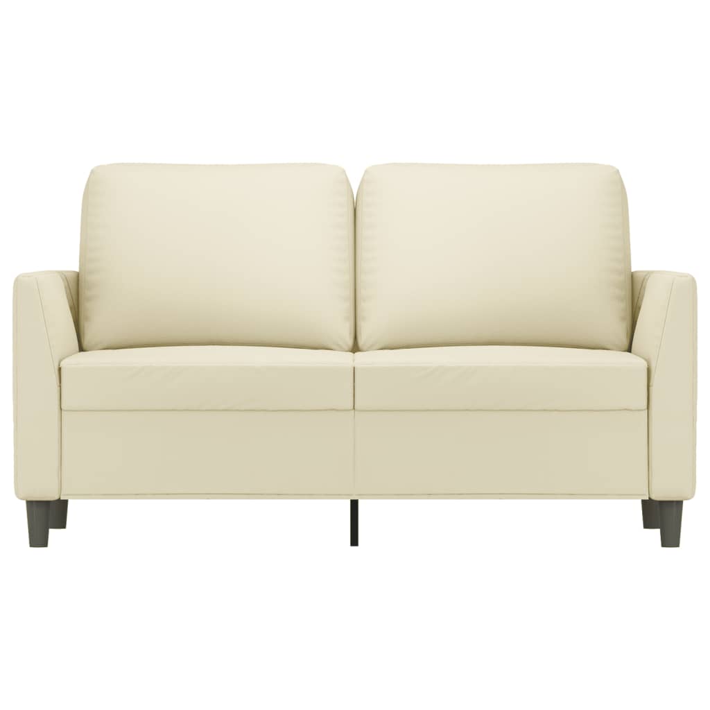 vidaXL Canapea cu 2 locuri, crem, 120 cm, piele ecologică vidaXL Canapea cu 2 locuri, crem, 120 cm, piele ecologică