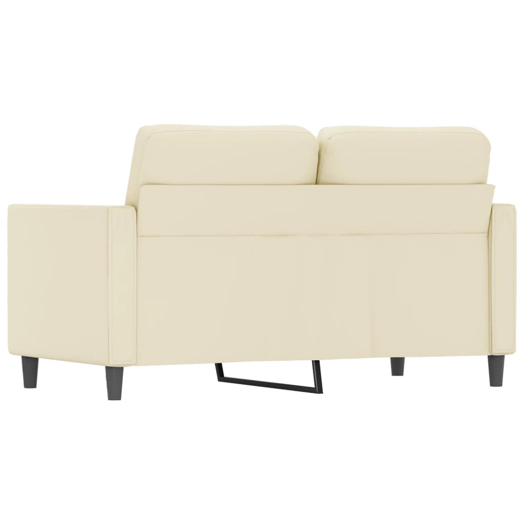 vidaXL Canapea cu 2 locuri, crem, 120 cm, piele ecologică vidaXL Canapea cu 2 locuri, crem, 120 cm, piele ecologică