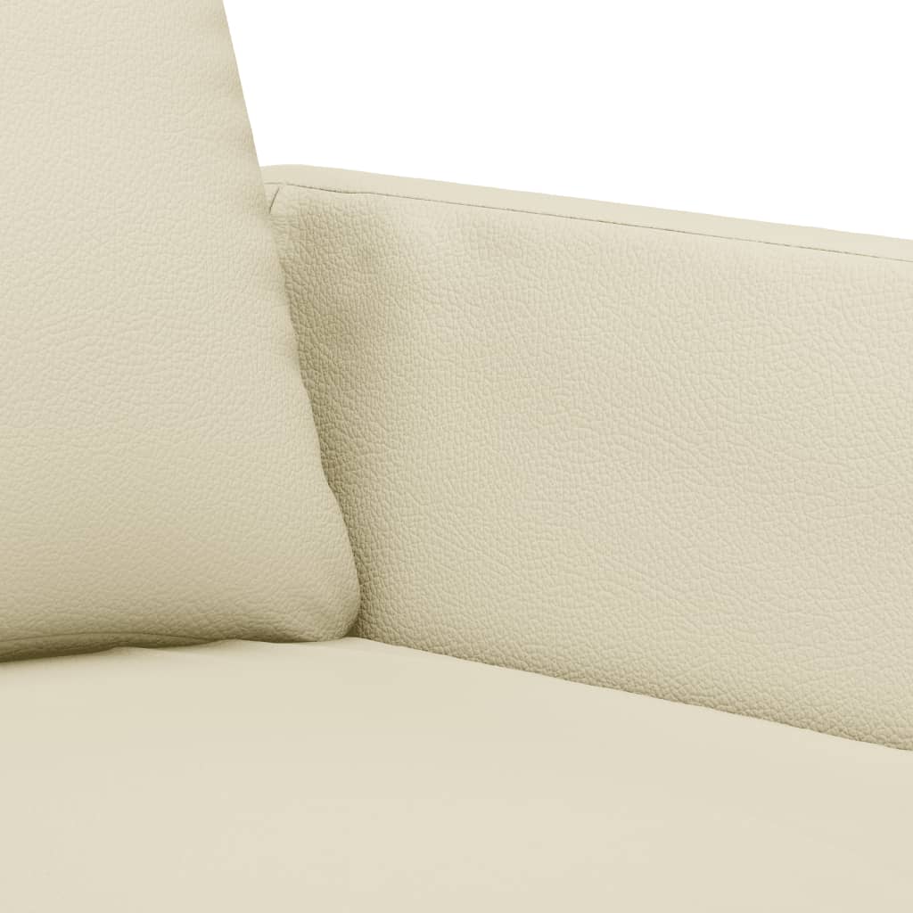 vidaXL Canapea cu 2 locuri, crem, 120 cm, piele ecologică vidaXL Canapea cu 2 locuri, crem, 120 cm, piele ecologică
