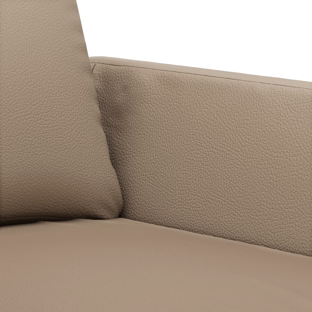 vidaXL Canapea cu 2 locuri, cappuccino, 120 cm, piele ecologică