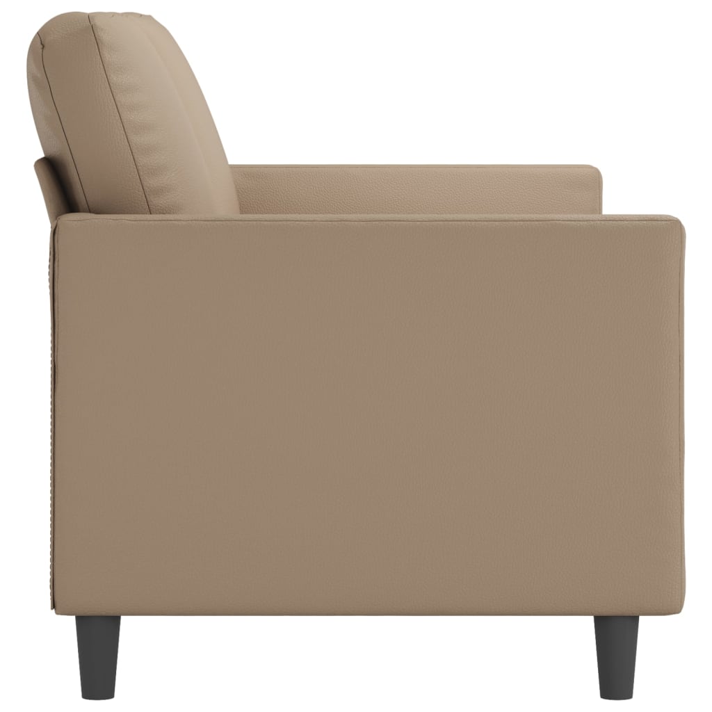 vidaXL Canapea cu 3 locuri, cappuccino, 180 cm, piele ecologică vidaXL Canapea cu 3 locuri, cappuccino, 180 cm, piele ecologică