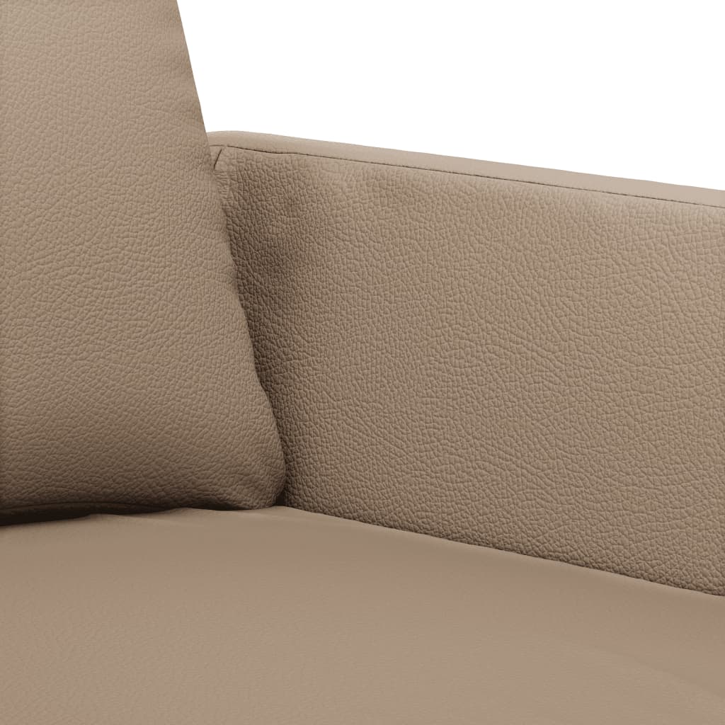 vidaXL Canapea cu 3 locuri, cappuccino, 180 cm, piele ecologică vidaXL Canapea cu 3 locuri, cappuccino, 180 cm, piele ecologică