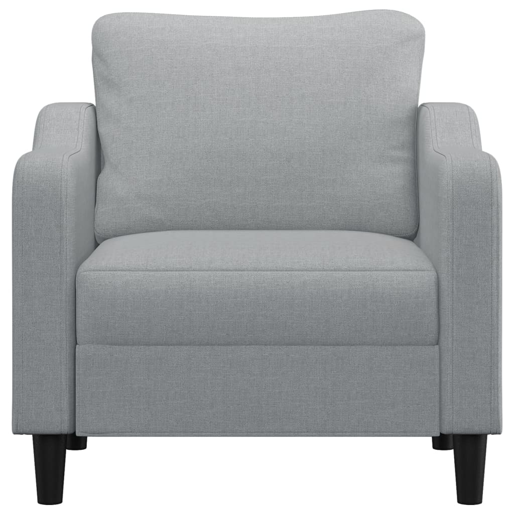 vidaXL Fotoliu canapea, gri deschis, 60 cm, material textil