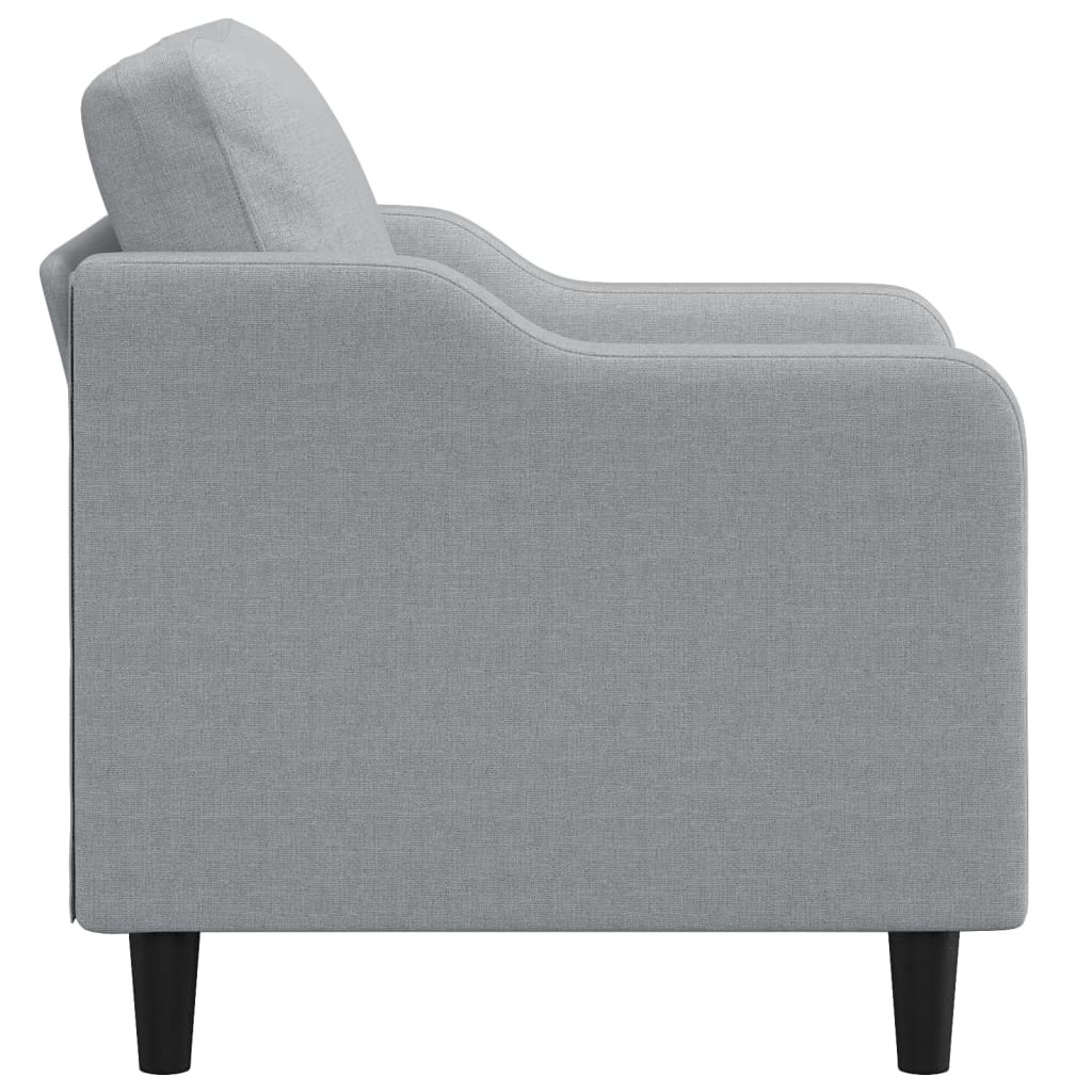 vidaXL Fotoliu canapea, gri deschis, 60 cm, material textil