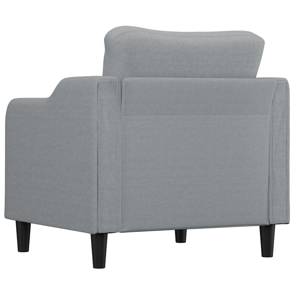 vidaXL Fotoliu canapea, gri deschis, 60 cm, material textil