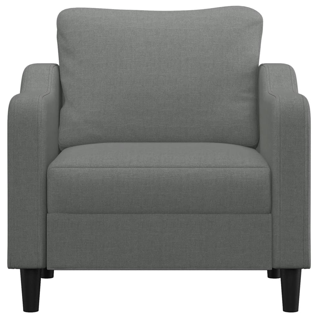 vidaXL Fotoliu canapea, gri închis, 60 cm, material textil