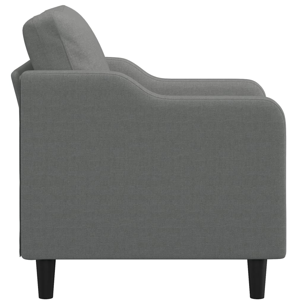 vidaXL Fotoliu canapea, gri închis, 60 cm, material textil