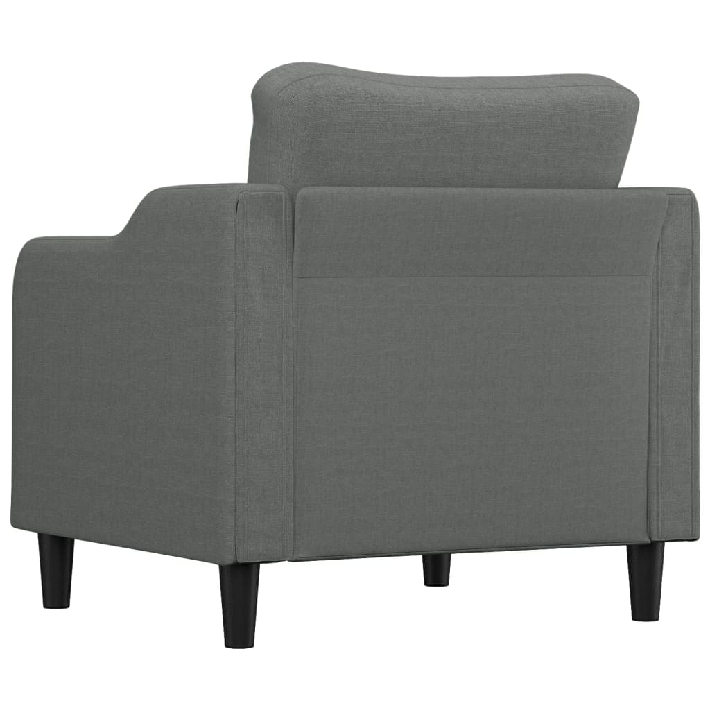 vidaXL Fotoliu canapea, gri închis, 60 cm, material textil