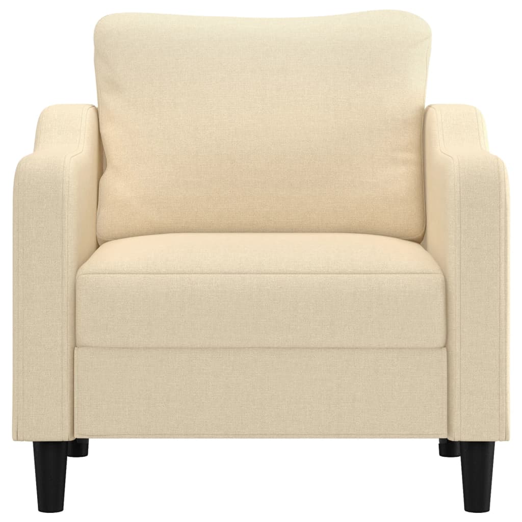 vidaXL Fotoliu canapea, crem, 60 cm, material textil