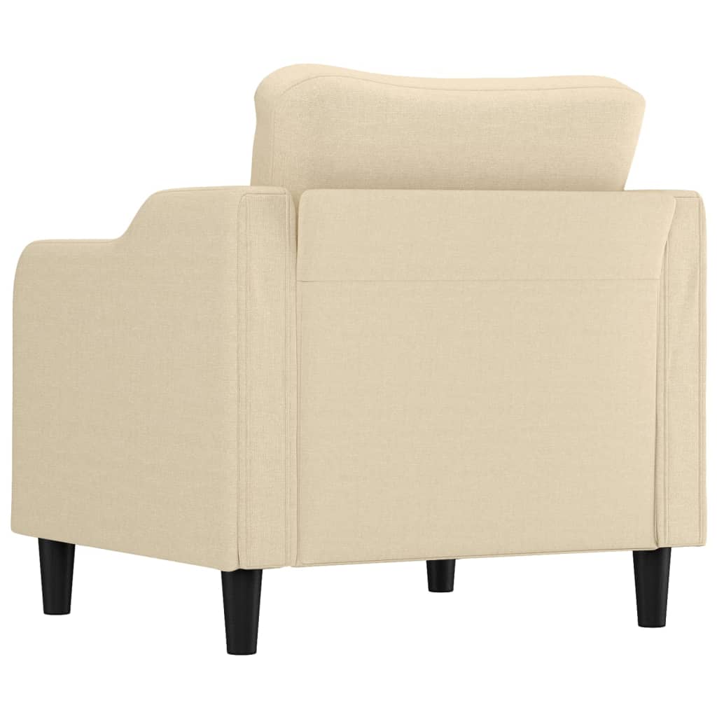 vidaXL Fotoliu canapea, crem, 60 cm, material textil