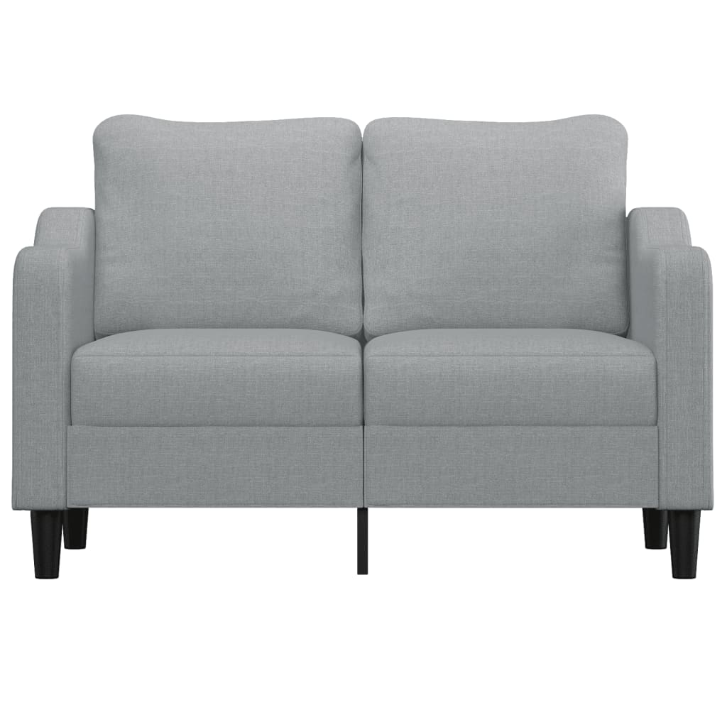 vidaXL Canapea cu 2 locuri, gri deschis, 120 cm, material textil