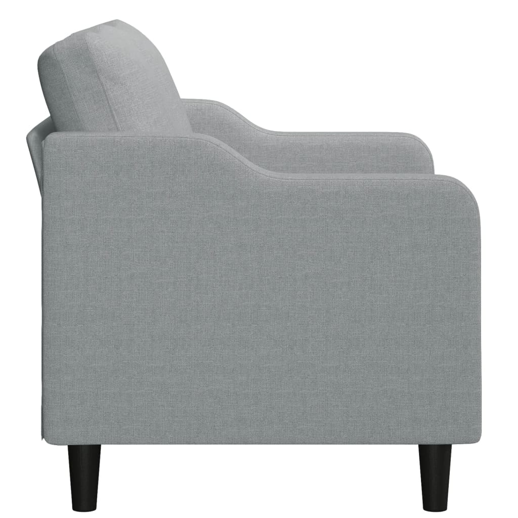 vidaXL Canapea cu 2 locuri, gri deschis, 120 cm, material textil