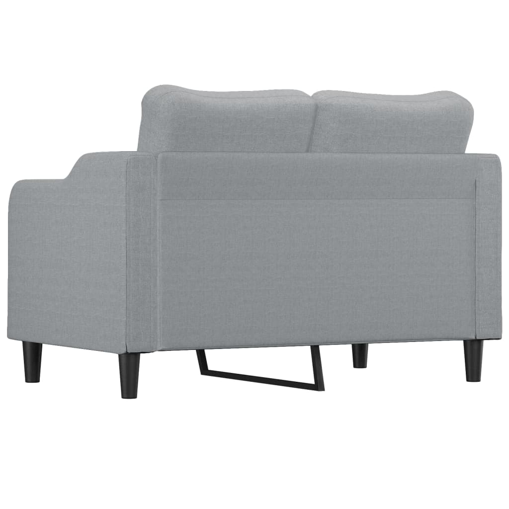 vidaXL Canapea cu 2 locuri, gri deschis, 120 cm, material textil