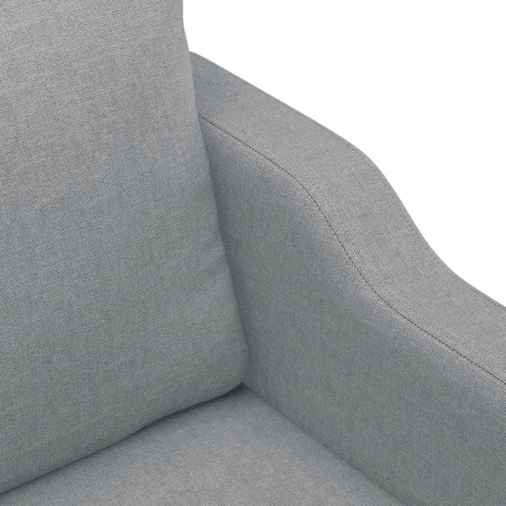 vidaXL Canapea cu 2 locuri, gri deschis, 120 cm, material textil