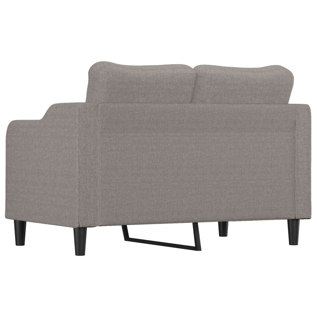 vidaXL Canapea cu 2 locuri, gri taupe, 140 cm, material textil vidaXL Canapea cu 2 locuri, gri taupe, 140 cm, material textil