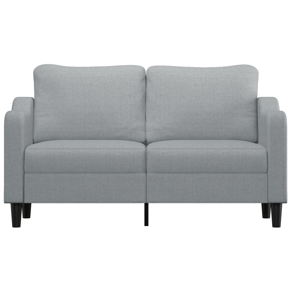 vidaXL Canapea cu 2 locuri, gri deschis, 140 cm, material textil vidaXL Canapea cu 2 locuri, gri deschis, 140 cm, material textil