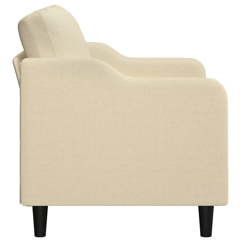 vidaXL Canapea cu 2 locuri, crem, 140 cm, material textil vidaXL Canapea cu 2 locuri, crem, 140 cm, material textil