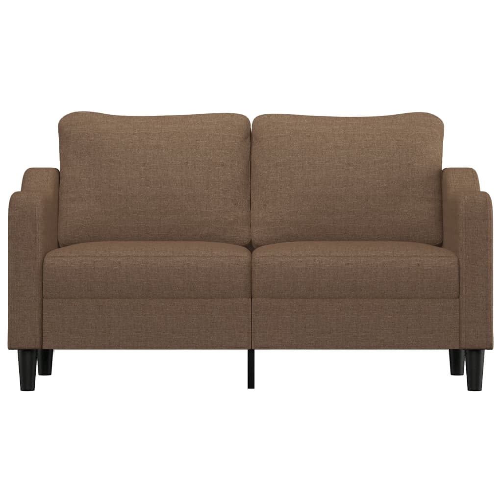 vidaXL Canapea cu 2 locuri, maro, 140 cm, material textil