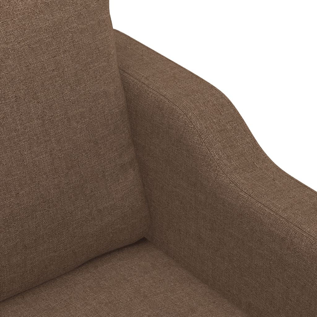 vidaXL Canapea cu 2 locuri, maro, 140 cm, material textil