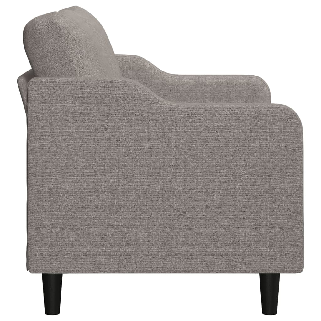 vidaXL Canapea cu 2 locuri, gri taupe, 140 cm, material textil