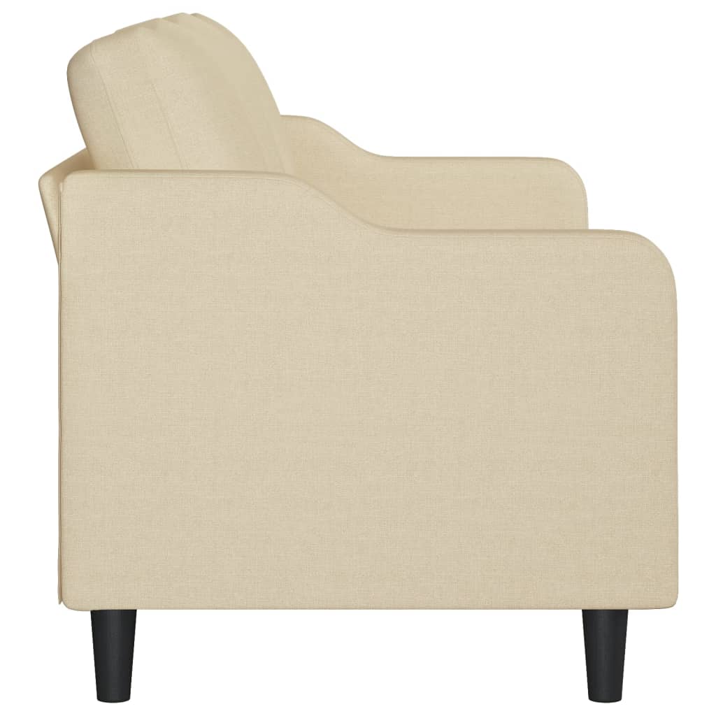 vidaXL Canapea cu 3 locuri, crem, 180 cm, material textil vidaXL Canapea cu 3 locuri, crem, 180 cm, material textil