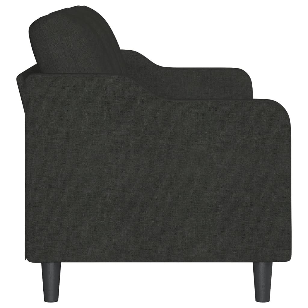 vidaXL Canapea cu 3 locuri, negru, 180 cm, material textil