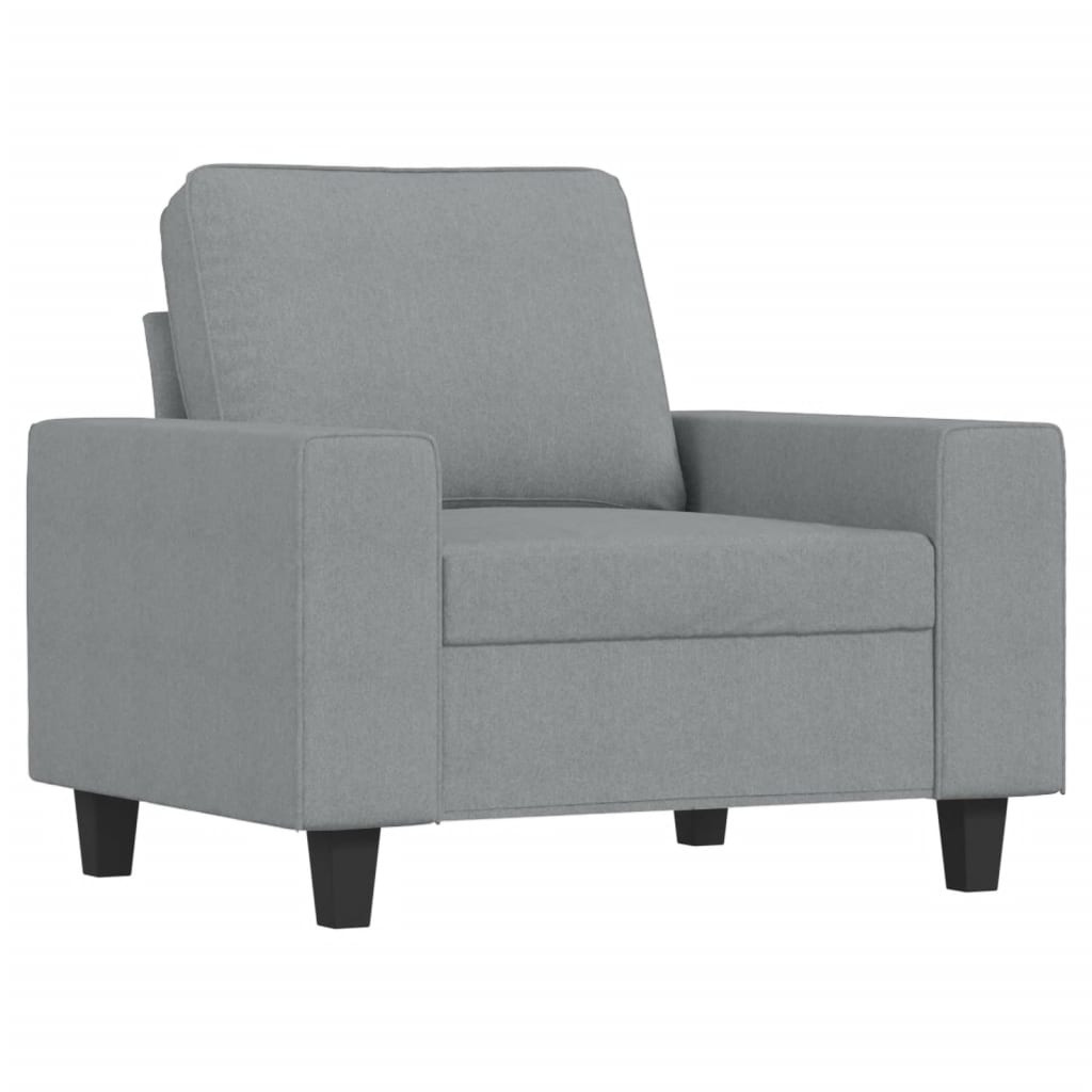 vidaXL Fotoliu canapea, gri deschis, 60 cm, material textil