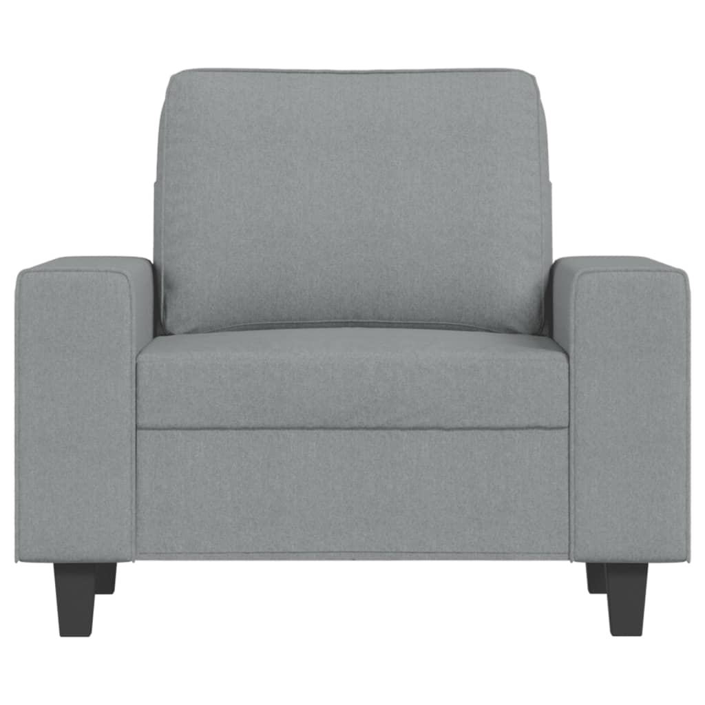 vidaXL Fotoliu canapea, gri deschis, 60 cm, material textil