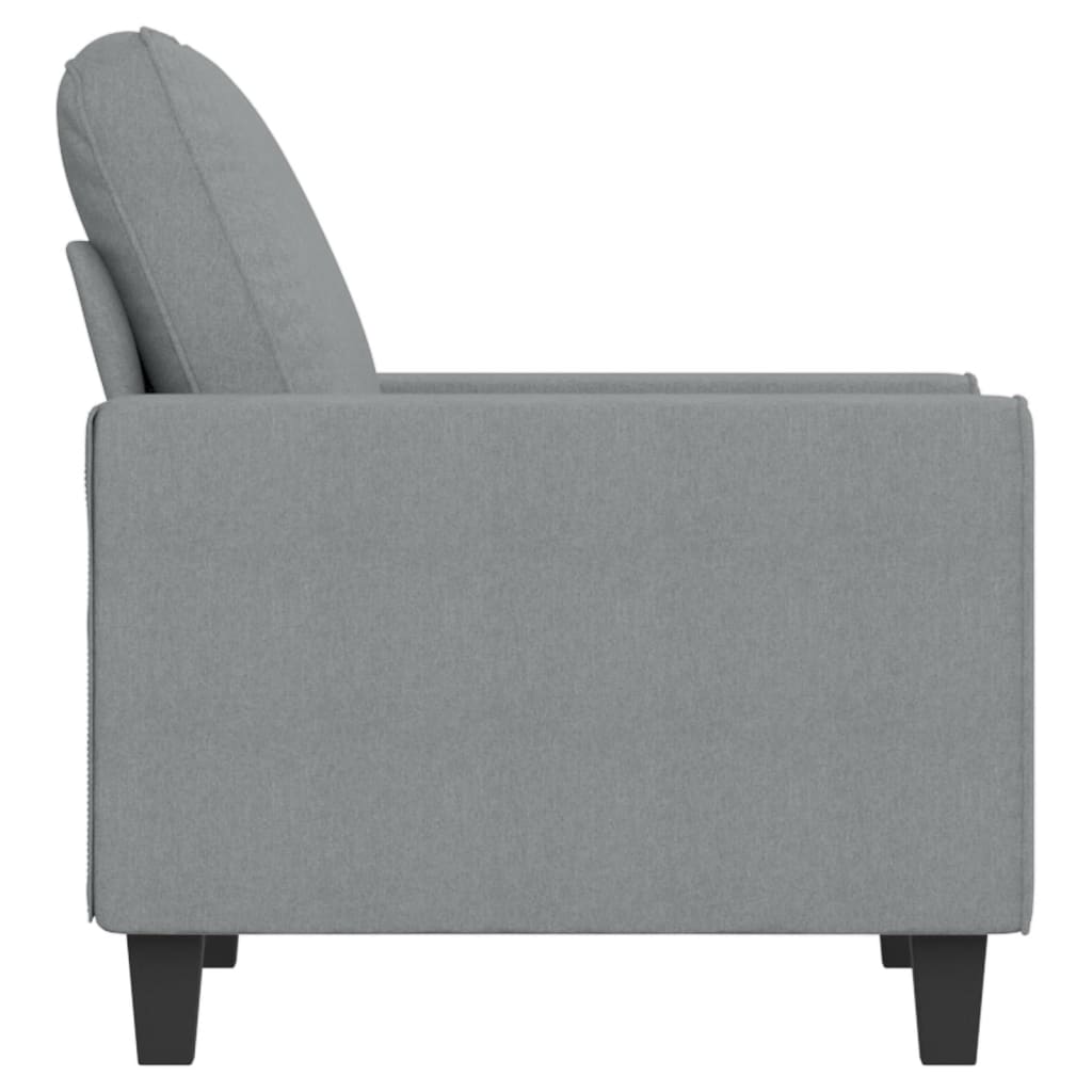 vidaXL Fotoliu canapea, gri deschis, 60 cm, material textil